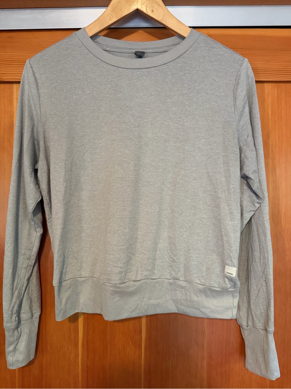 Vuori Heather Gray Crewneck Performance Long Sleeve